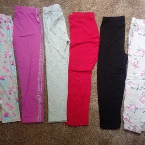 6 Leggings Toddler Size 5-6